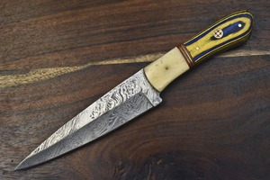 Cuchillo Gyuto Profesional de Acero Damasco Forjado a Mano de 67 Capas BA ENTERPRISES de Alta Calidad para Chef, Punta Caída 0.45mm - Product Image 6