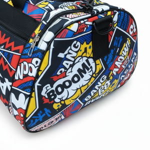 Bolsa de lona con estampado de arte pop de cómics de primera calidad - Equipaje de viaje de estilo retro - Product Image 4