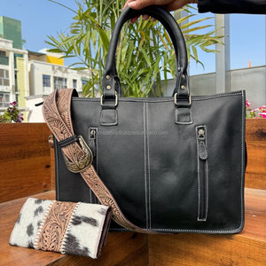 Nuevo bolso de mano con borlas de cuero de vaca a mano, nuevo bolso de mano de cuero de vaca con estilo occidental, conjunto combinado de cuero genuino - Product Image 5