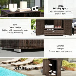 Armadio/Mobiletto da Esterno Marrone Misto con Ripiani per Capannoni e Necessità di Stoccaggio - Product Image 4