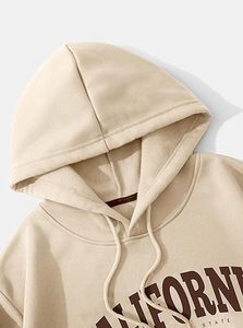 Hoodie court à manches longues pour femme, motif graphique ODM, avec logo frontal, 100 % coton, cordon de serrage - Product Image 4