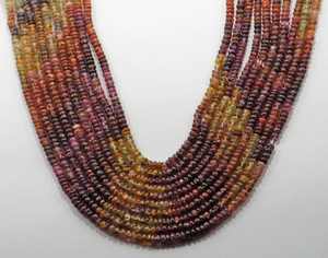 Cuentas redondas lisas de espinela natural, hilo de cuentas sueltas de piedras preciosas para la fabricación de joyería al por mayor - Product Image 2