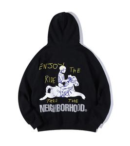 Sudadera con capucha de lana de algodón Unisex de alta calidad, diseño de serigrafía pesado de gran tamaño, sudadera personalizada para hombres y mujeres - Product Image 5