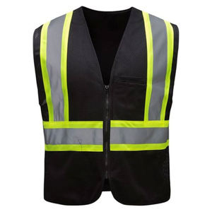 Gilet de sécurité haute visibilité réfléchissant, vêtements de travail industriels avec poches, matière polyester respirante et antibactérienne - Product Image 2