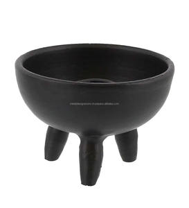 Bougie en laiton/porte-encens Bougeoir conique floral en métal Vaisselle bougie et porte-encens en noir, argent et laiton - Product Image 4