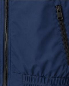 Navy <b>Blue</b> <b>Men</b> Bomber Jacket Lightweight Full Zip Casual Windbreaker Stand Collar Streetwear Autumn Fashion Coat Outerwear - Product Image 6
