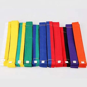 Cinturón de Taekwondo y Karate con Logotipo Personalizado Bordado, Cinturón de Artes Marciales Duradero, Ligero y Elástico, Hecho de Mezcla de Algodón y Spandex - Product Image 3