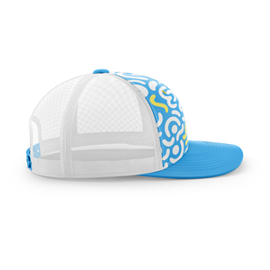 Gorra Trucker Personalizada al por Mayor con Diseño Abstracto, Sublimada, Transpirable, de Secado Rápido, Antibacteriana, Anti-UV, Unisex, de Poliéster - Product Image 1