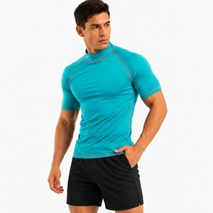 OEM Fitness <b>Compression</b> <b>Shirt</b> Rash Guard UPF50+ Half Sleeve Polyester/Nylon Sublimate Printed Custom Private Label Workout - Product Image 3