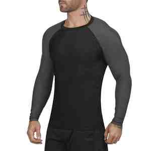 Chemises de compression pour hommes OEM de qualité supérieure, imprimées par sublimation, en polyester, pour la gym, le fitness, le surf et la plongée - Product Image 5