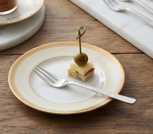 Ensemble de fourchettes élégantes en métal avec manche à motif feuille, compatibles lave-vaisselle, idéal pour les mariages et le quotidien - Product Image 2