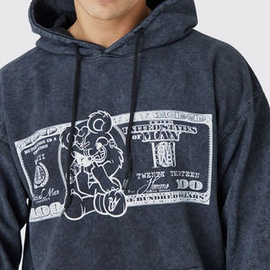 Vêtements pour hommes grande taille personnalisés en gros, couleur unie, 100% coton, vêtements de sport basiques, sweats à capuche à fermeture éclair intégrale, broderie 3D, respirant - Product Image 3