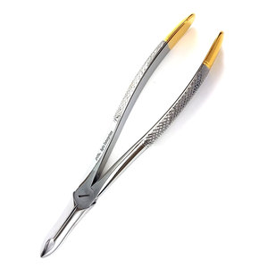 Pinzas de Extracción Dental 41 con Mango Dorado, Instrumento Quirúrgico de Acero Inoxidable para Dentistas, Extracción Profesional de Dientes - Product Image 3