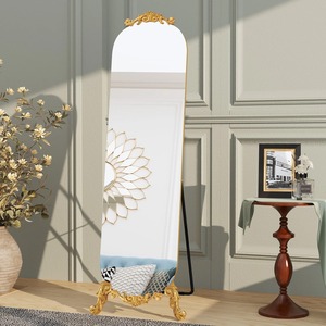 Miroir sur pied sans cadre élégant avec base au design épuré, indispensable pour la chambre, alliant fonctionnalité et décoration, utilisations tendance. - Product Image 1