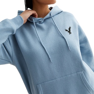 Unisex Winter Letter Fashion Hoodie Sweatshirt <b>Extra</b> <b>Large</b> Custom Logo <b>Print</b> Plain Color Loose Fit Woven Fabric - Product Image 3