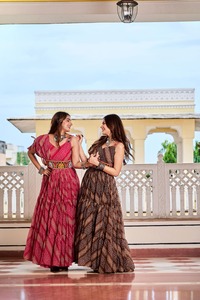 Elegant Printed Anarkali Ethnic Dress Flared Floor Length Party Wear Gown Gujarati Bandhej Designer Wedding & Festive Wear - Product Image 4