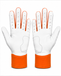 Gants de frappe de baseball personnalisés haut de gamme en cuir, manchette longue, fermeture réglable, paume rembourrée, absorption des chocs, pour adultes et jeunes - Product Image 6