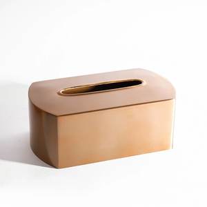 Caja de pañuelos de diseño elegante, cuadrada, de metal con acabado plateado, para la encimera del baño, decoración de mesa para el hogar y la oficina. - Product Image 4