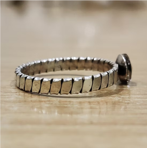 Custom Dark Quartz <b>Ring</b> <b>Crafted</b> in Sterling Silver Designer Pattern Band Jewelry Manufacturer JAIPUR SILVER - Product Image 3