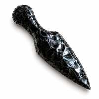Figurine en forme de flèche en obsidienne noire, pierre d'agate naturelle écologique, vente en gros, pour le Nouvel An chinois, la Saint-Valentin, Gujarat