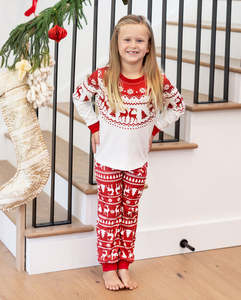 Ensemble de survêtements de Noël assortis pour la famille avec veste et pantalon coordonnés, style festif pour hommes, femmes et enfants - Product Image 6