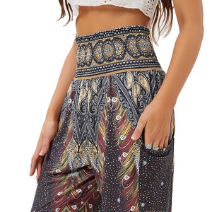 Ropa de yoga Ultra suave de cintura alta Yoga Mujeres Harem Pantalones yoga Pantalones con bolsillos Fabricación ecológica sostenible - Product Image 2