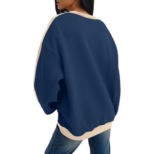 Sweat-shirt pour femmes de haute qualité, en polyester et coton, lourd, vente en gros, impression de logo personnalisée, sweat-shirt uni, OEM - Product Image 3