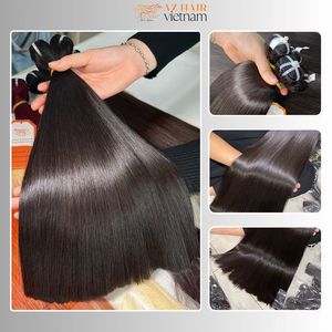 Grado 12A Super doble trama dibujada hueso recto 12-14 pulgadas cabello humano Color negro Natural listo para enviar - Product Image 2