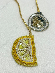 Wholesale Handmade Beaded Lemon and Avocado <b>Bag</b> Charm Fruit Purse Charm Keychain Fashion <b>Bag</b> <b>Accessory</b> OEM ODM Private Label Man - Product Image 2