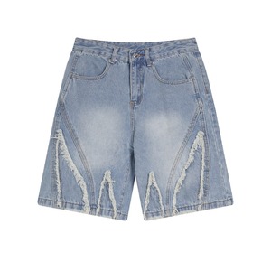 Shorts en jean extensibles grande taille pour femme, taille haute, décontractés, été, fournisseur personnalisé - Product Image 6