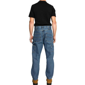 Pantalon de sport en jean pour homme, coupe droite, décontracté, tendance, ample, avec poches et design unique en perles, style streetwear, en coton, collection 2026 - Product Image 6