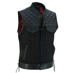 Chaleco de terciopelo negro para hombre, cuello en V, cierre de botón de una sola fila, ropa exterior informal, corte regular, color sólido para otoño - Product Image 4