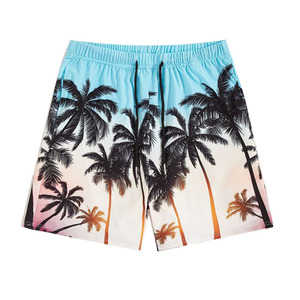 <b>Men's</b> 100% Cotton Solid Board Shorts Breathable Customizable Low Price Beach <b>Trunks</b> - Product Image 2