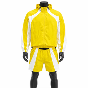 Conjunto de Pantalones Cortos y Chaqueta Cortavientos con Capucha para Hombre, Precio Accesible, Color Sólido, Secado Rápido, Nailon/Poliéster, Ropa Casual de Verano - Product Image 5