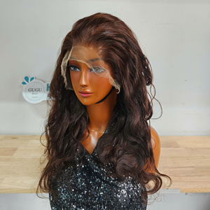 วิกผมแท้เวียดนามแบบ Remy ขายดี สำหรับติดตั้งแบบ Lace Front สีธรรมชาติ ลอนคลื่นยาวแบบหลวมๆ  พร้อมเชือกผูกแบบใส คุณภาพสูง ราคาถูก - Product Image 3