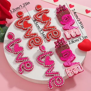 Novedad de San Valentín: Abalorios de cristal hechos a mano con letras de amor y lentejuelas dulces, perlas de plástico de moda, de MULTI CRAFT - Product Image 6