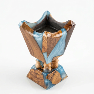 Brûleur de Bakhoor en Résine de Bois Naturel, Porte-Encens Premium, Décoration Religieuse Toutes Saisons, Accessoire Décoratif pour la Maison - Product Image 6