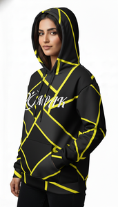 เสื้อฮู้ดดี้โอเวอร์ไซส์สไตล์โมเดิร์นสำหรับทุกเพศ พร้อมลายพิมพ์แบบซับลิเมชั่นเนื้อเนียน สำหรับคอลเลคชั่นสตรีทแวร์ลำลอง - Product Image 2