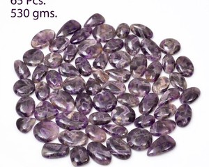 Lot de cabochons en améthyste naturelle, pierres précieuses lisses et polies, formes variées, pierres de quartz violettes pour la fabrication de bijoux - Product Image 4