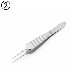 Pinces à tissus jetables à usage unique St. Martins 1x2 dents, boîte de 10, instruments chirurgicaux en acier inoxydable pour tissus de précision - Product Image 3