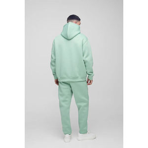 Ensemble de survêtement unisexe personnalisé avec logo pour homme – Sweat à capuche et pantalon de jogging imprimé en relief pour l'été, idéal pour le sport et le streetwear - Product Image 3