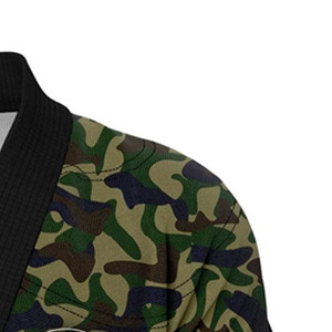 Customizable Camouflage BJJ Judo Jiu Jitsu Kimono Uniform Front Customizable Durable Breathable Washed Cotton Fabric - Product Image 5