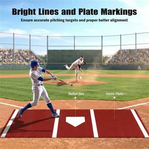 Tapis de lancer de softball 10 pieds x 3 pieds avec gazon artificiel, aide à l'entraînement intérieur/extérieur pour la pratique du lancer - Product Image 5