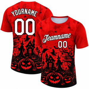 Camiseta Personalizada con Estampado por Sublimación para Halloween, Unisex, con Nombre Personalizado, Gráfico Deportivo, al por Mayor, Suave, Transpirable y Orgánica - Product Image 3