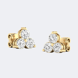 Pendientes de Oro de 10k con Diamantes Cultivados en Laboratorio, Corte Brillante Redondo, 0.50CTW, Certificados por IGI - Product Image 4