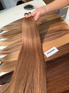 Extensions de cheveux à la kératine à pointe plate pré-collées, prix usine Vietnamien, cheveux vierges bruts, toutes teintes, cheveux ondulés et raides teints - Product Image 4