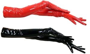 Gants en cuir véritable rouge luxueux pour femmes, offrant un artisanat élégant, une texture douce, une coupe confortable et un style sophistiqué - Product Image 4
