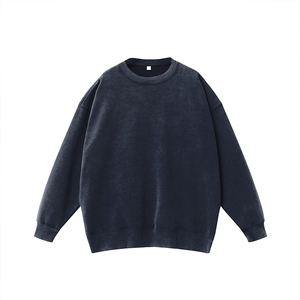 เสื้อสเวตเชิ้ตคอกลมโอเวอร์ไซส์พรีเมียมสำหรับทุกเพศ ผ้าฝ้ายฟลีซ 100% สำหรับฤดูหนาว สไตล์สตรีทแวร์ - Product Image 6