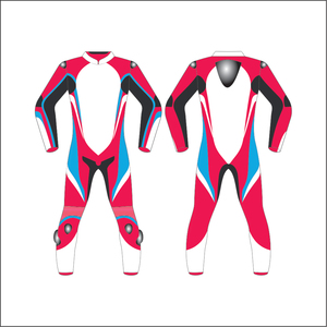 Combinaison de course moto pour homme à manches longues rose bleu noir imprimé par sublimation séchage rapide Spandex Polyester toutes saisons - Product Image 1