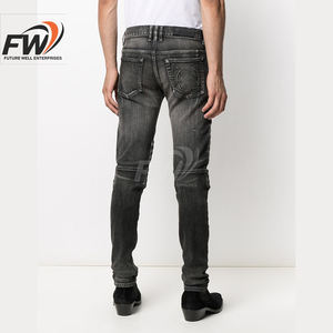 Jeans de mezclilla vintage de corte holgado y oversize al por mayor OEM, cintura media, lavado de color, tela de punto de alta calidad, ropa de moda para hombre - Product Image 4